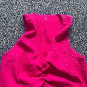 Aerie Fuchsia Ribbed Tank Top